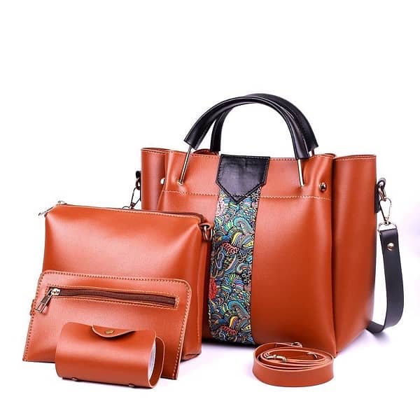 Leather handbags women 4 Pcs 6