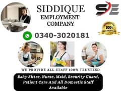 Maids/Nurse/Cook/Patient Care/babysitter/Helper all staff Available 0