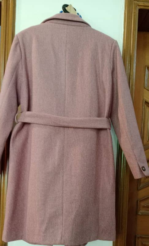 warm long coat peachy pink color 3