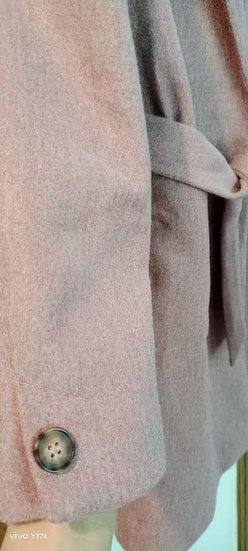 warm long coat peachy pink color 8