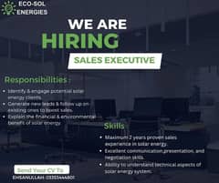 Need sales person Male/Female from electrical power division