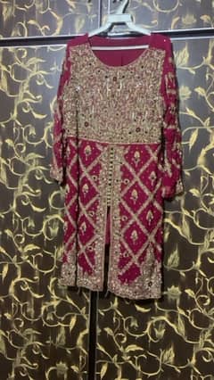 Bridal lehnga in deep red colour