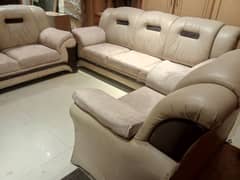 slightly used leather sofa set 3 2 1 seater