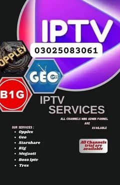 Best 4k IPTV Subscription Opplex, Starshare, B1g - IPTV 03025083061