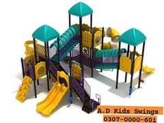 Multiple Swings & Slide| Wooden Tree House |Seesaw| Bench|Gazibo