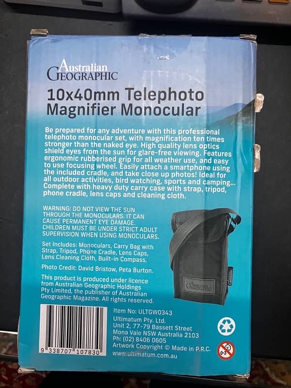 Australian Geographic Telephoto Magnifier Monocular 2