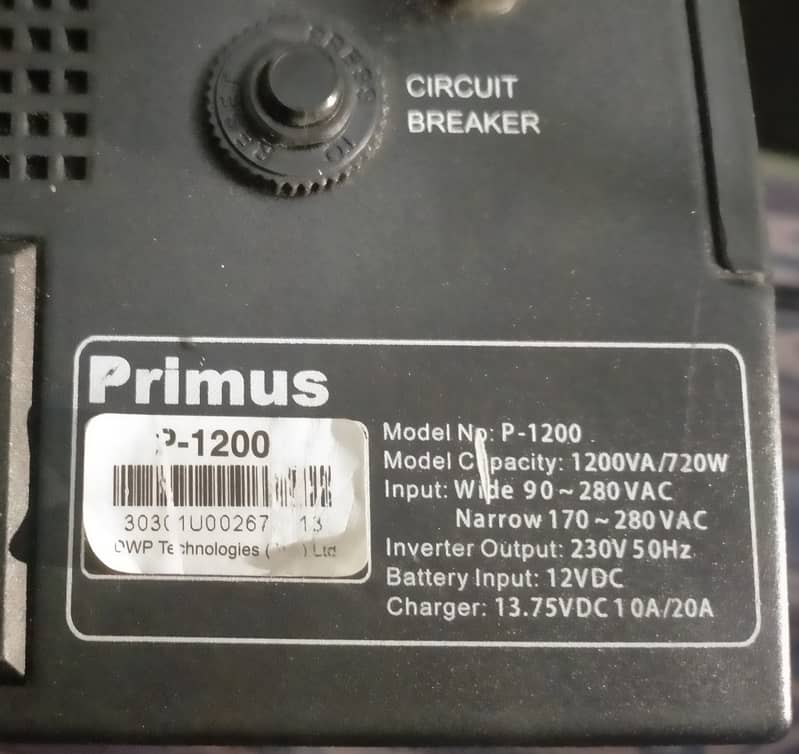 Primus P-1200 1200VA UPS Inverter 1