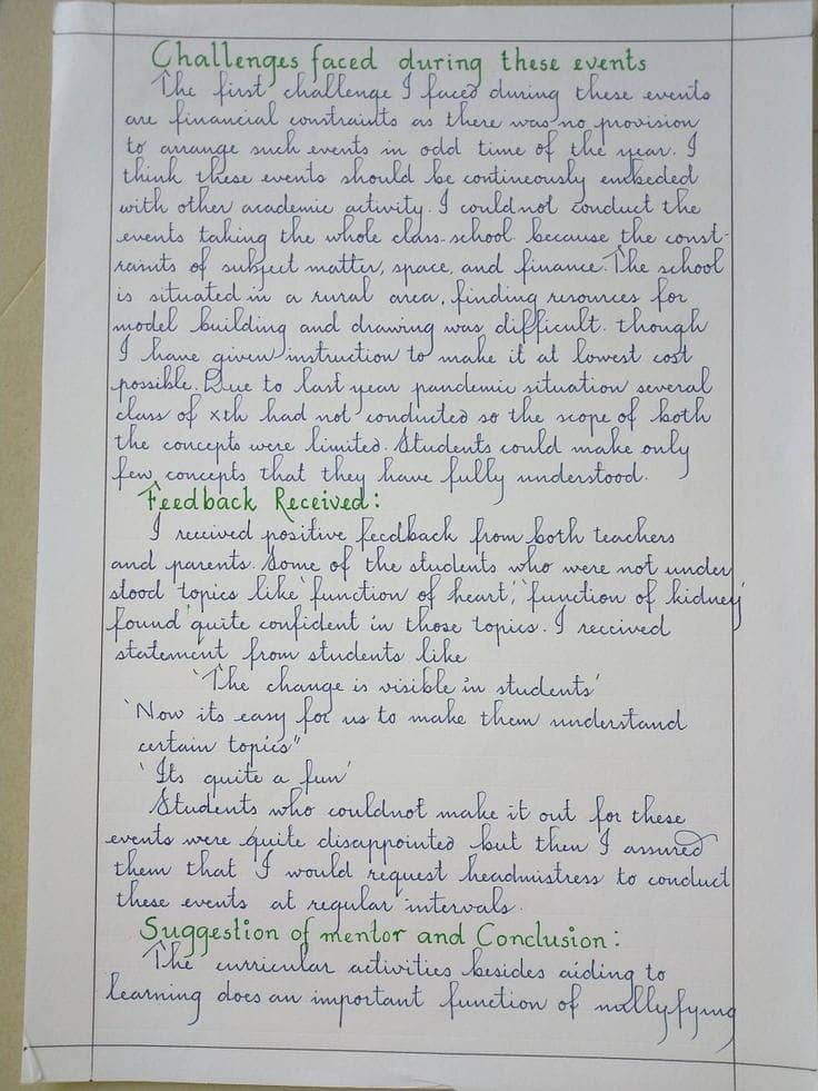 Hand writing assignment work 5