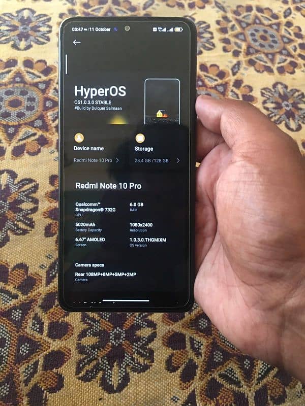 Redmi Note 10 Pro 6/128 Condition Like new 1