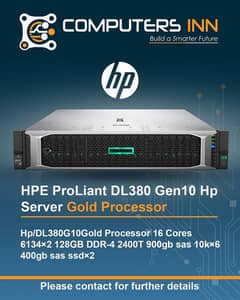 Refurbished Hp/DL380G10 gold processor  vm ware server