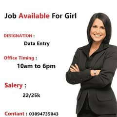 Data Entry Job Available For girl