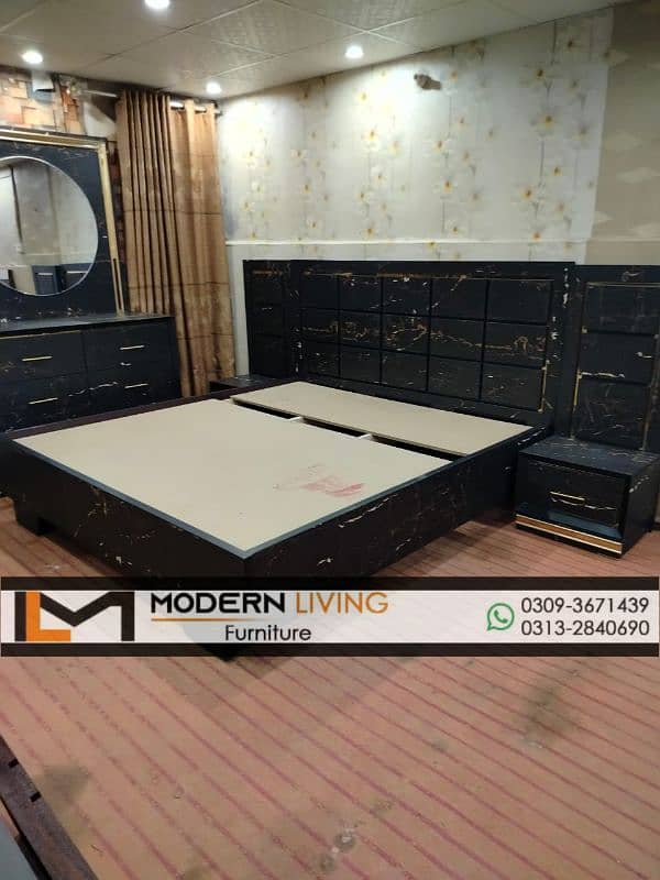 King Size bed With 2 Side tables best quality 2