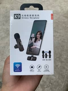 K9 Wireless Microphone.  Dual Mics Support 1-to-2