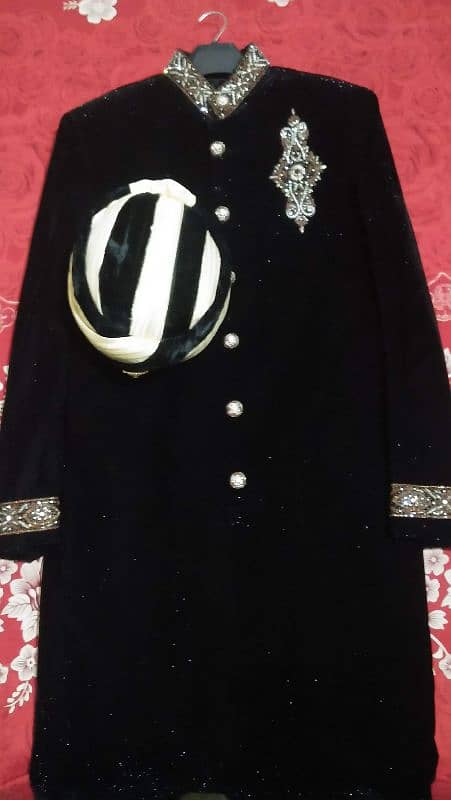 valvat black sherwani 1