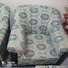 green golden contrast sofa