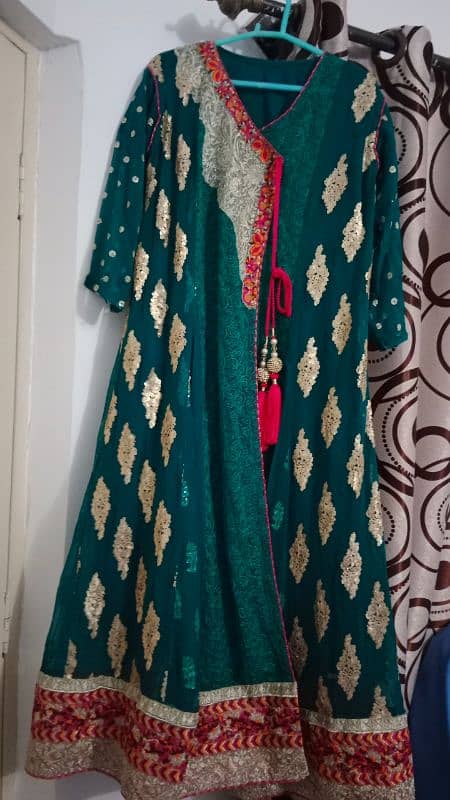 sea green angrakha maxi 3 piece worn once medium size 1