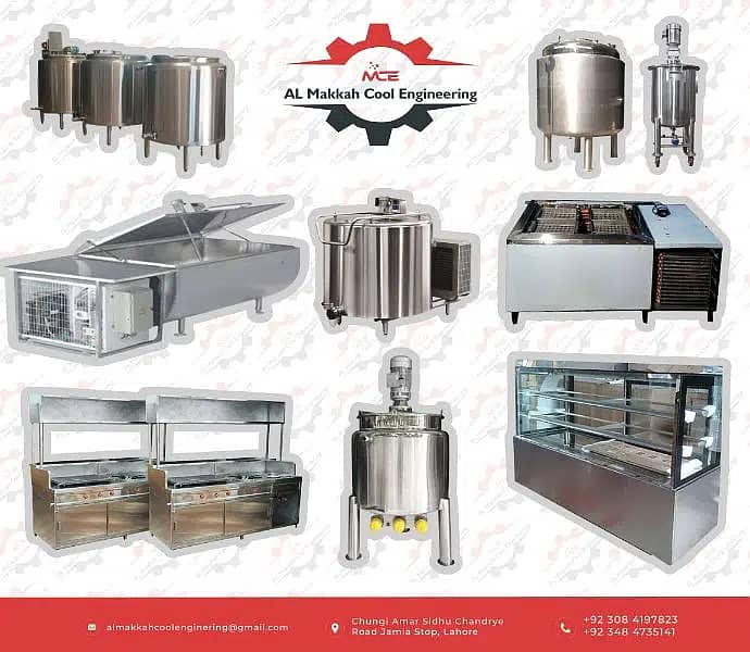 MILK CHILLER | MILK BOILER | STEEL COUNTER | FARIMALL PK | RC GROUP P 0