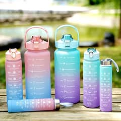 Water Bottle Set 3 Pcs | Motivational Water Bottles Set for Gym