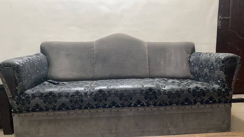 10 seater black and grey sofa set 1