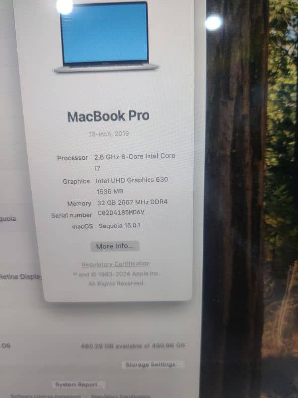 MacBook pro 16"  2019 0