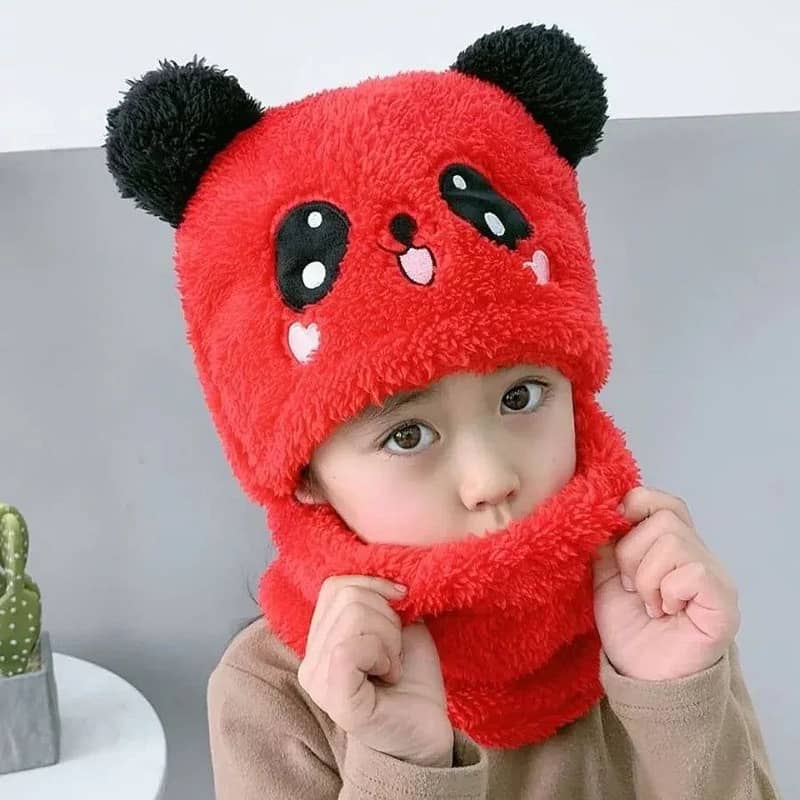 Kids Cute Panda Shape Winter Cap | Winter Caps for Kids 6