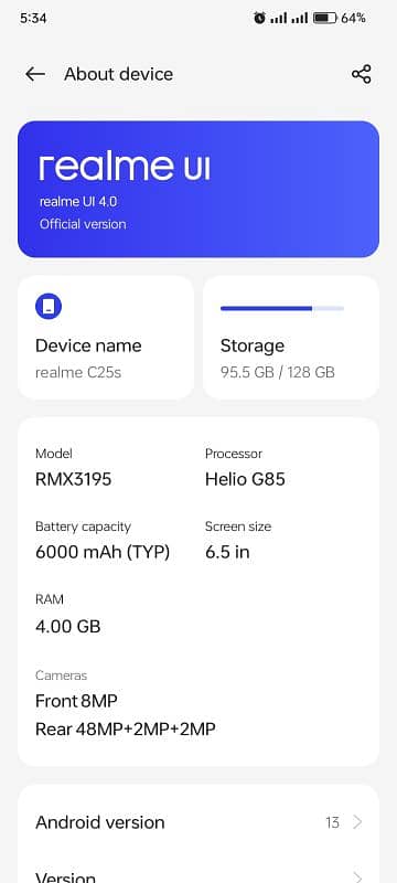 Realme C25s 5