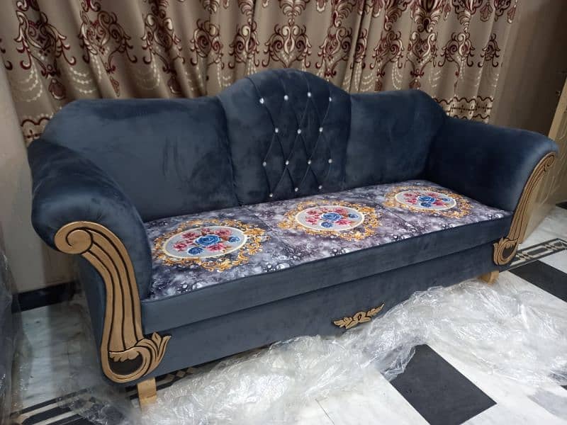 5 seater Sofa set new condition never used solid Wooden structure 3