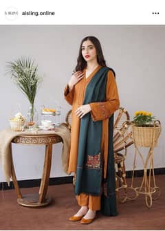 BAREEZE 3 PC Dhanak fabric