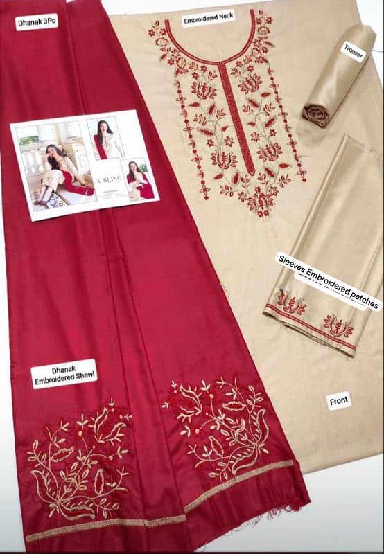 BAREEZE 3 PC Dhanak fabric 3