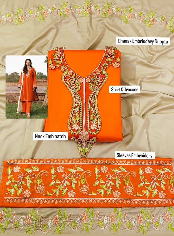 BAREEZE 3 PC Dhanak fabric 19