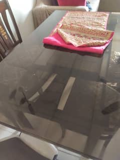 Used Dining table with side table for sale 0