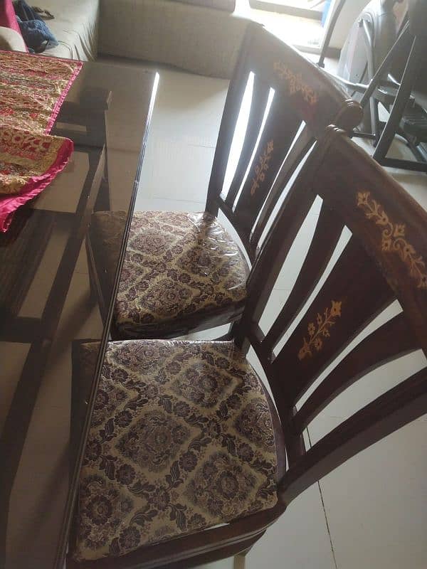 Used Dining table with side table for sale 1