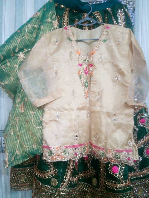 bridal Mehndi lehnga 3 piece 0