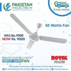 Ceiling Fans | 50 watts | Energy saving