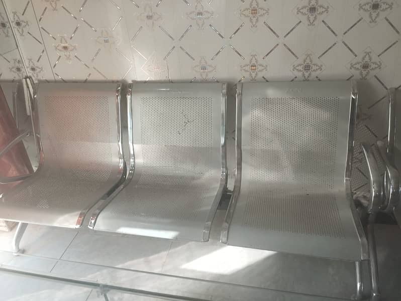 3 3 seater 2 pice Aluminium Sofa’s Steel 1