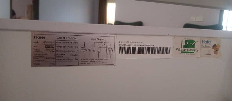 Haier chest Freezer Model HDF-285H3 0