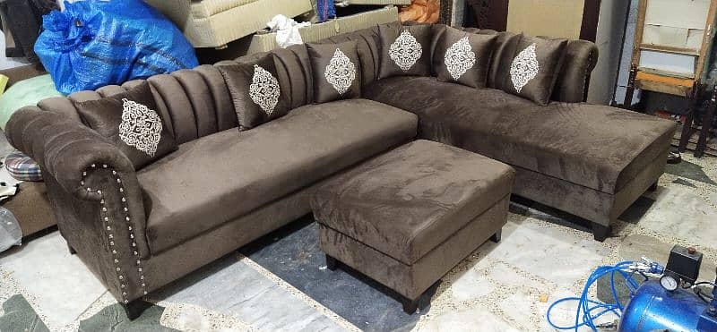 Brand new corner sofa for sell contact me on my what's app number we . 7