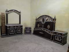 complete bed set new candetion for sale in Lahore 0