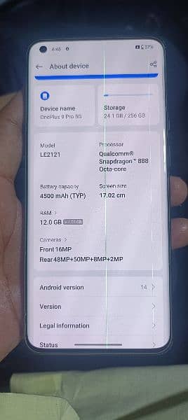 one plus 9 pro 12.256 har cheez working bs panel m line h 1