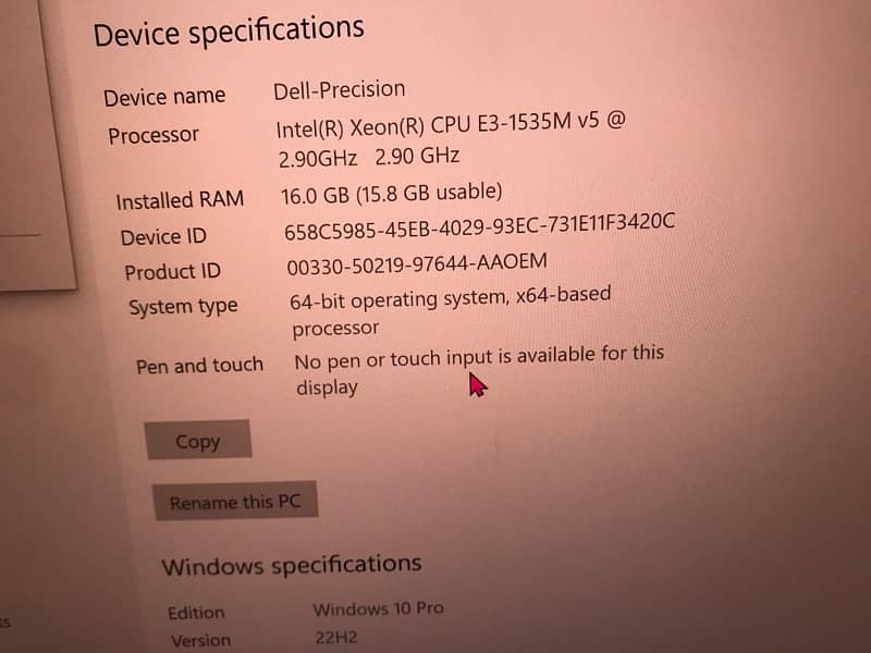 DELL Precision 7710 XEON 8