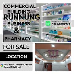 Running Big pharmacy and Commercial building for sale