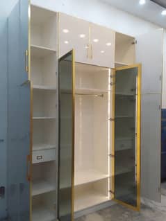 High glaze uv wardrobe with glass profile door