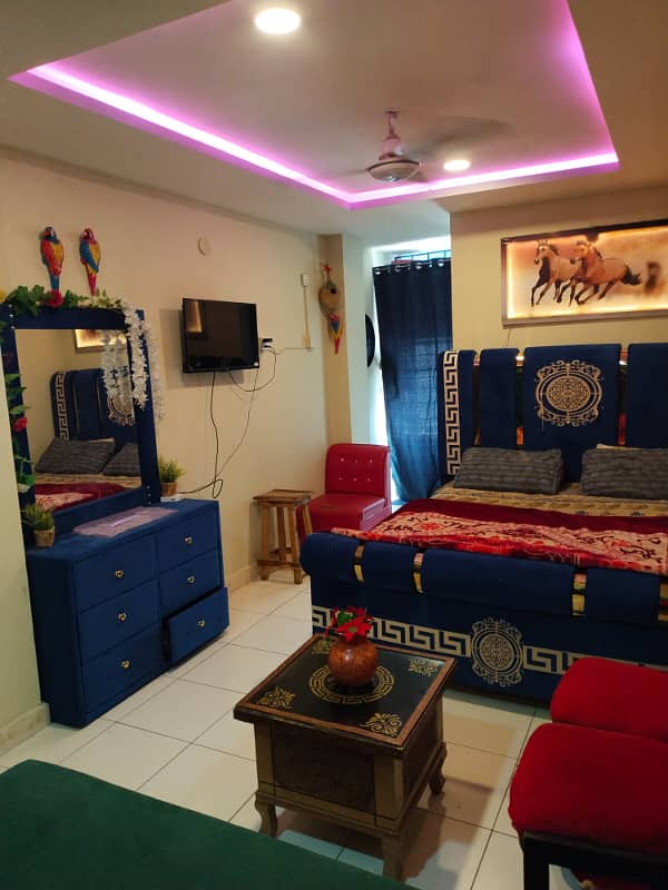 Per day 1bed full furnished flats available for rent 6