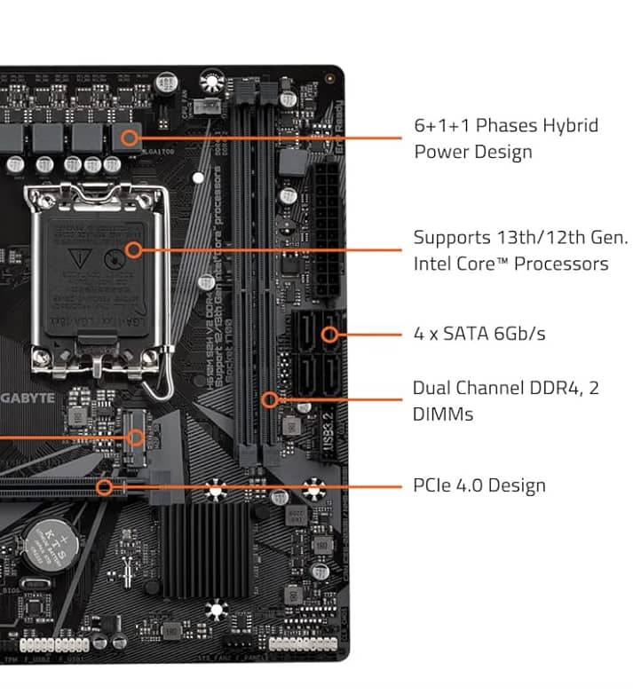 Intel Core i3 12100 with Gigabyte H610M S2H Stock Cooler  Gaming Combo 9