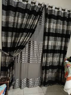 black and white curtain