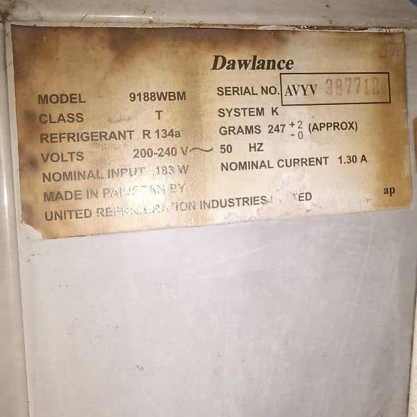 Dawalance 2 door Refrigerator/ Fridge 5