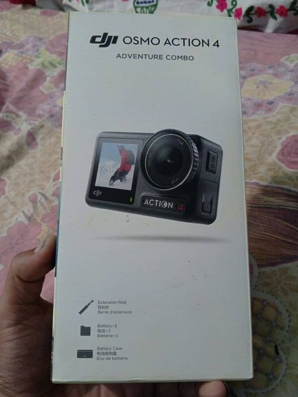 DJI action 4 cambo box pack 4 month used Action camera 4