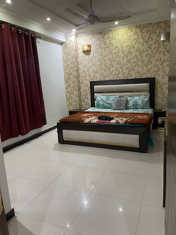 furnished monthly basis 2 bed plus tv lounge open view margalla road 0