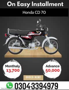 Honda CD 70 2024 on Easy Installment