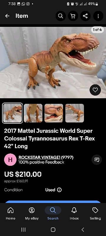 very big size dinosaur action figure character 1